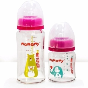 Bình sữa thủy tinh cổ rộng Mamamy 120ml