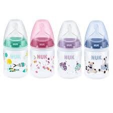 Bình sữa thủy tinh cổ rộng núm ty silicon siêu mềm Nuk - 150ml