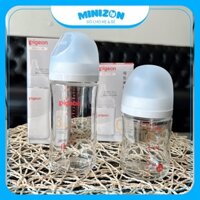 Bình Sữa Thủy Tinh Cổ Rộng Pigeon Nội Địa Nhật 160ml, 240ml Mẫu Mới Giá Rẻ | Minizon Kids