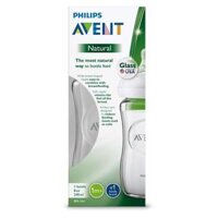 Bình sữa thuỷ tinh cổ rộng Phillips Avent 240ml