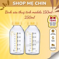 Bình sữa thuỷ tinh medela 150ml- 250ml loại mới, dùng hút sữa, trữ sữa an toàn tuyệt đối, bảo quản tốt dễ vệ sinh