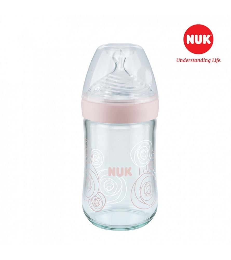 Bình sữa thủy tinh Nuk Nature Sense NU21498 - 240ml