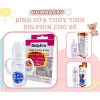 Bình Sữa Thuỷ Tinh Pha Lê Chính Hãng Dolphin Cao Cấp – Bình Uống Sữa Tiện Lợi Cho Bé 120ml/240ml