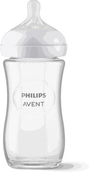 Bình sữa thủy tinh Philips Avent mô phỏng tự nhiên 240ml (SCY933.01)