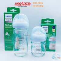 Bình Sữa Thủy tinh PHILIPS AVENT Natura Mô Phỏng Tự Nhiên 120/240ml - Xuất Xứ Pháp