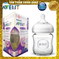 Bình sữa thủy tinh Philips Avent Natural 1m+ 240ml - Hachi xách tay chính hãng