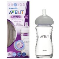 Bình Sữa Thủy Tinh Phillip Avent Natural (125ml/240ml) Full box