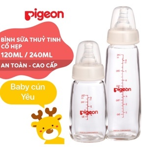 Bình sữa thủy tinh Pigeon 120ml