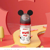 Bình Sữa Thủy Tinh Pigeon Cổ Rộng Cao Cấp 80ML/160ml/240ml