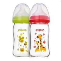 Bình sữa thủy tinh Pigeon cổ rộng 160ml