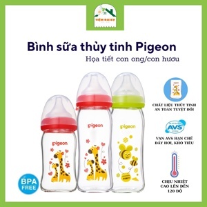 Bình sữa thuỷ tinh Pigeon Plus Con Ong 160ml