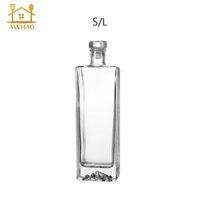 Bình sữa thủy tinh rỗng cổ điển trong suốt