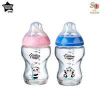 Bình sữa thủy tinh tommee tippee 250ml (kèm núm ti chảy sữa chậm) 0 tháng trở lên (82018, 82019)