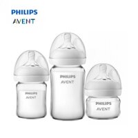 Bình sữa thủy tinh tự nhiên Philips Avent 125ml / 4oz & 240ml / 8oz SCF679 / 57