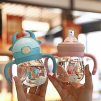 Bình sữa trẻ em Cốc nước trẻ em có ống hút Bình sữa trẻ em chống rơi Cốc tập uống 2 Cốc dùng 2.12 8UNA