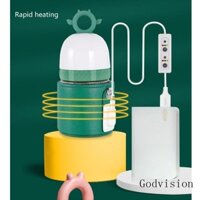Bình sữa trẻ sơ sinh BB 150ML có túi giữ ấm bình sữa USB Nhiệt độ có thể điều chỉnh