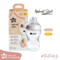 Bình Sữa Ty Siêu Mềm Tự Nhiên Tommee Tippee Natural Start 340ml, Núm Ty Của Bình 3-6 Tháng