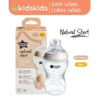 Bình Sữa Ty Siêu Mềm Tự Nhiên Tommee Tippee Natural Start 340Ml, Núm Ty Của Bình 3-6 Tháng