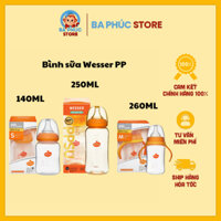 BÌnh sữa Wesser (CỔ HẸP/CỔ RỘNG) PP/PPSU 140ml/250ml/260ml
