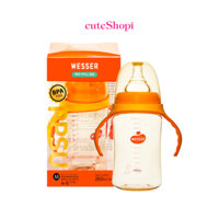 Bình Sữa Wesser Cổ Rộng PPSU Bình Sữa Cho Bé Cao Cấp Dung Tích 180ml 260ml
