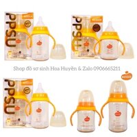 Bình Sữa Wesser Cổ Rộng Tay Cầm PP - PPSU 180ml -260ml Cam kết Hàng Chính Hãng An toàn  cho bé