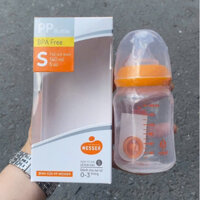 Bình Sữa Wesser Nhựa PP Cổ Nhỏ 140 ml, Bình Sữa Cho Bé Bú có van chống sặc