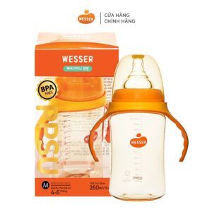 Bình sữa Wesser PPSU 260ml (4M+)