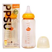 Bình Sữa WESSER PPSU Cổ Hẹp 240ml BPA FREE ( MẪU MỚI NHẤT 2020 )