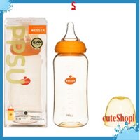 Bình Sữa Wesser PPSU Cổ Hẹp, Bình Sữa Cho Bé Sơ Sinh Dung Tích 60ml - 140ml - 250ml