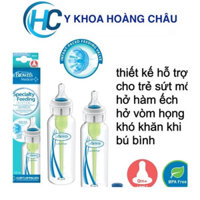 Bình sữa Y Tế Dr Brown dành cho trẻ sứt môi, hở hàm ếch, cổ thường, 250ml và 120ml