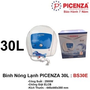 Bình nóng lạnh Picenza BS30E - 30L