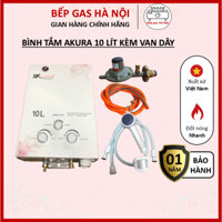 Bình Tắm Nước Nóng Dùng Ga Akura 8 Lít / 10 Lít Tặng Kèm Vòi Sen Và Van Dây