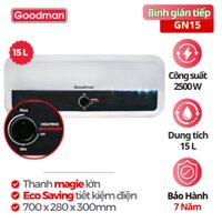 Bình tắm nước nóng Goodman GN15, 15 lít, 2500W