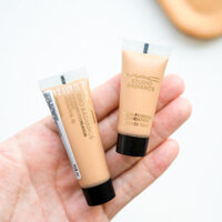 Bình tập trung Mac Kem nền dạng lỏng mạ vàng tùy chỉnh 5ml 10ml Thích hợp cho da khô
