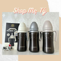 Bình tập uống/ bình hút / bình ti sữa Grosmimi Inox ko gỉ giữ nhiệt Winter Edition 200ml/ 300ml cho bé