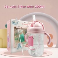 Bình Tập Uống Cao Cấp, Ca Uống Nước Chống Sặc GB-BABY Tritan Mèo 220ml/ 300ml