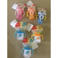 Bình tập uống cho bé, Bình Uống Nước Tay Cầm Có Ống Hút Pigeon 150Ml, 200ml, 330ml Màu xanh, hồng, cam