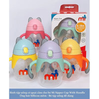 Bình tập uống có tay cầm cho bé mi Sipper Cup with Handle Kèm ống hút Sillicon