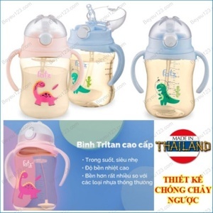 Bình tập uống FatzBaby tritan 360 độ có ống hút 250ML FB0250N actbonus
