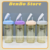 Bình tập uống Hegen Straw cup PPSU 330ml/ Bình ống hút tập hút Hegen 300ml / Bình hút hegen có ống hút Hegen chính hãng