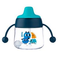 Bình tập uống núm silicone Animo (xanh, 180ml, RK-B1042)