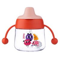 Bình tập uống núm silicone Animo (đỏ, 180ml, RK-B1042)