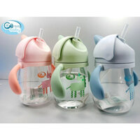 Bình tập uống nước cho bé có ống hút chống sặc Gb baby 240ml/260ml