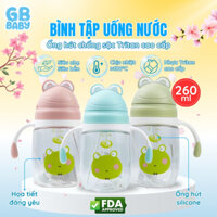 Bình tập uống nước cho bé GB Baby 260ml chất liệu Tritan Cao Cấp, chất liệu an toàn cho bé