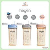 Bình tập uống nước cho bé Hegen Straw Cup PPSU 330ml, bình nước có ống hút - Monnie Kids