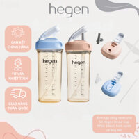 Bình tập uống nước cho bé Hegen Straw Cup PPSU 330ml, bình nước có ống hút