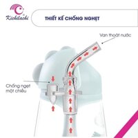 Bình tập uống nước chống sặc, Bình nước PP 240ml, chống đổ hình Khủng Long Kichilachi Kichi (Công nghệ Nhật)