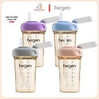 Bình tập uống nước Hegen Straw Cup PPSU 240ml cho bé 6M+, bình nước có ống hút cao cấp - Monnie Kids