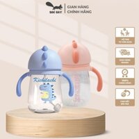 Bình tập uống, tập hút nước cho bé chống sặc Kichilachi hình khủng long dung tích 240ml/360ml