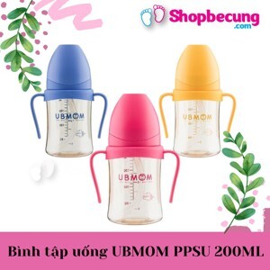 Bình tập uống UBMOM PPSU 200ml (Trên 6 tháng)